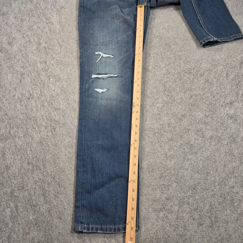 Levis 511 Jeans Mens W33 L32 Blue Slim Fit Distressed Medium Wash 04511-2305